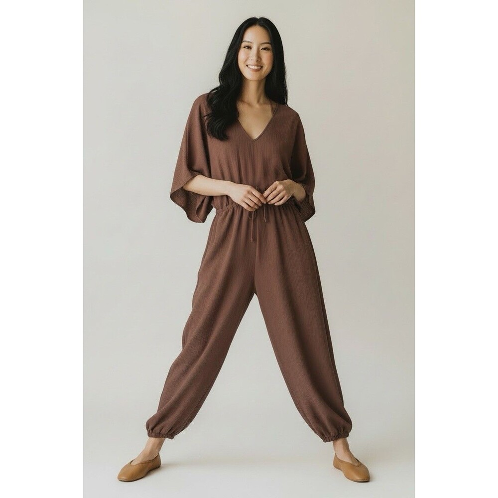 Three Bird Nest NEW womens tawny jumpsuit relaxed flowy lightweight Small